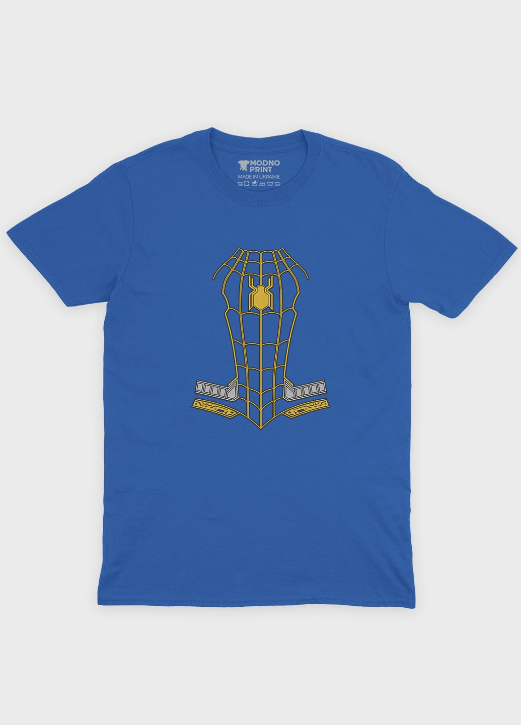 Синя демісезонна футболка для хлопчика з принтом супергероя - людина-павук (ts001-1-brr-006-014-083-b) Modno