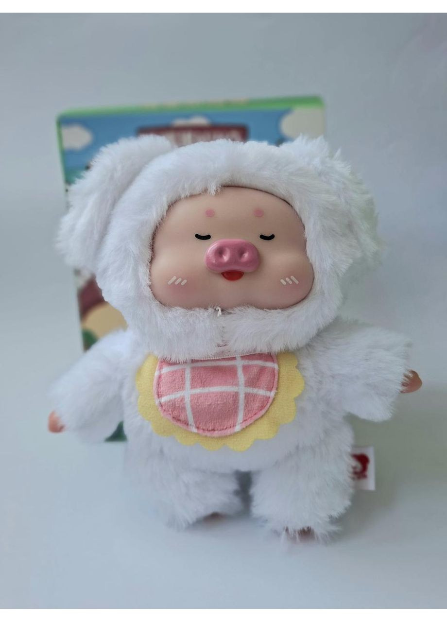 Плюшевая мягкая игрушка Свинка-брелок SAM-2141 белый 18см No Brand (356112240)