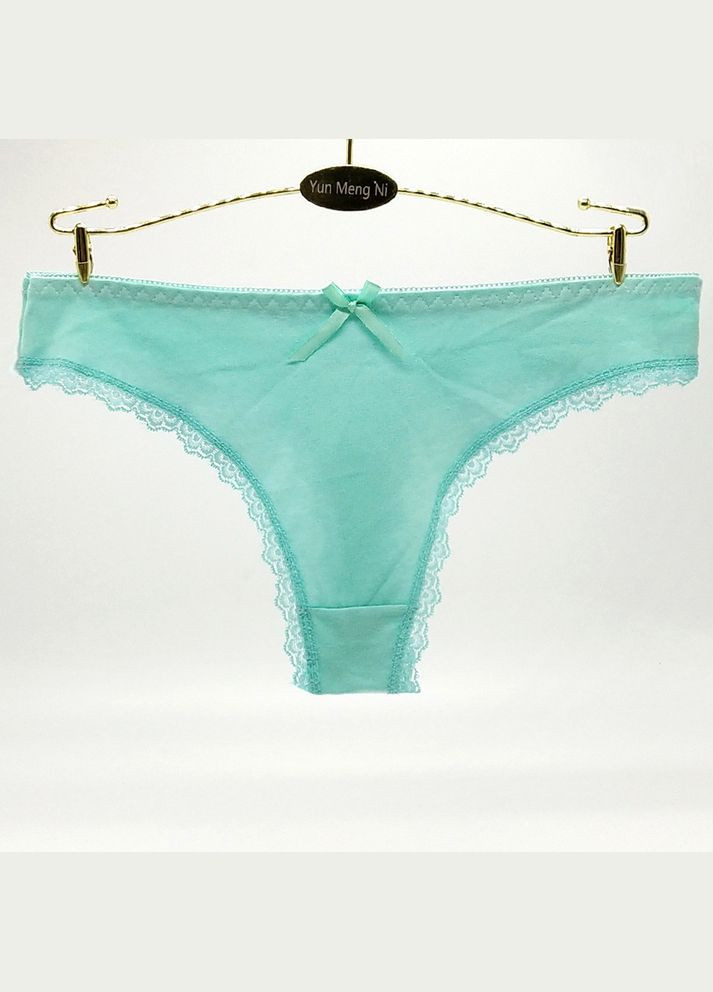 Жіночі бавовняні трусики труси стрінги Honey Fashion Accessories S/M бірюзовий (2-196) No Brand (313442752)