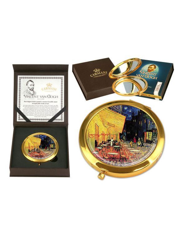 Дзеркальце кишенькове косметичне Ван Гог Нічна тераса кафе (d-7 см) (181-1304) Carmani (346286731)
