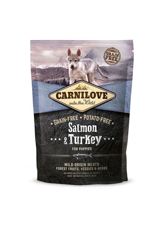 Сухой корм для щенков Salmon & Turkey Puppy 1.5 кг (8595602508839) Carnilove (279564359)