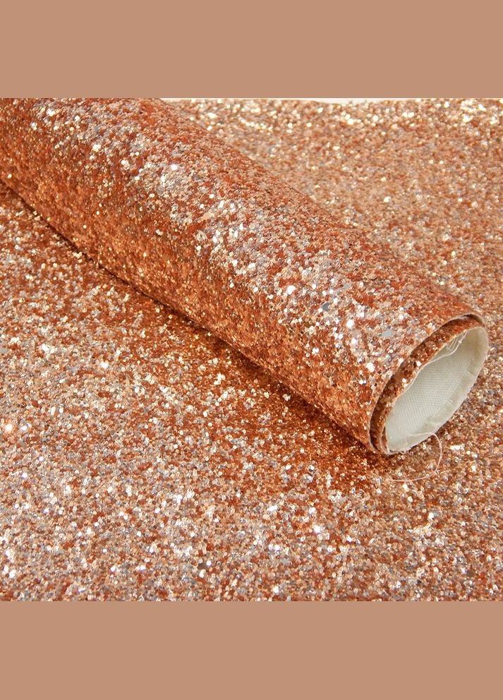 Екошкіра з крупним глітером, аркуш 35х20 см, бронзова No Brand (340483716)
