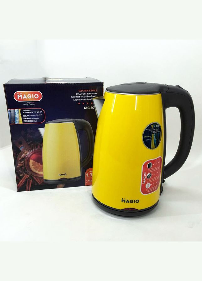 Електрочайник MG-976, маленький електрочайник, гарний електричний чайник, електронний чайник Magio (364664707)