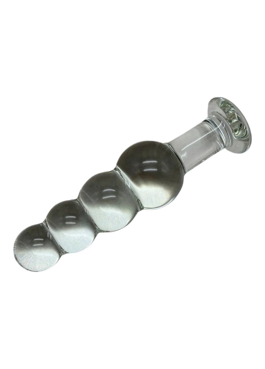 Анальна пробка намисто, скляні анальні кульки Anal Balls XXL, прозорі No Brand (335063837)