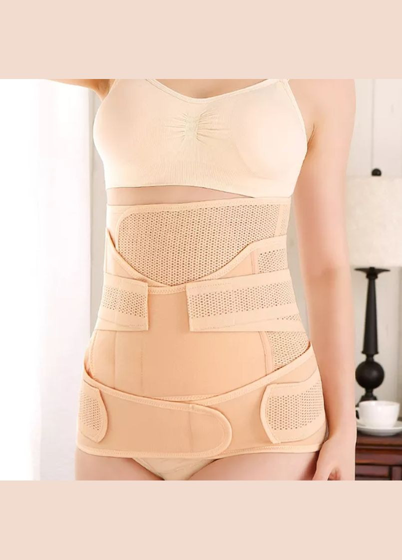 Бежевый корбей бандаж к/послеродовой моделирующий 3в1 размер (новинка 2023) Mommy Bag с косточками