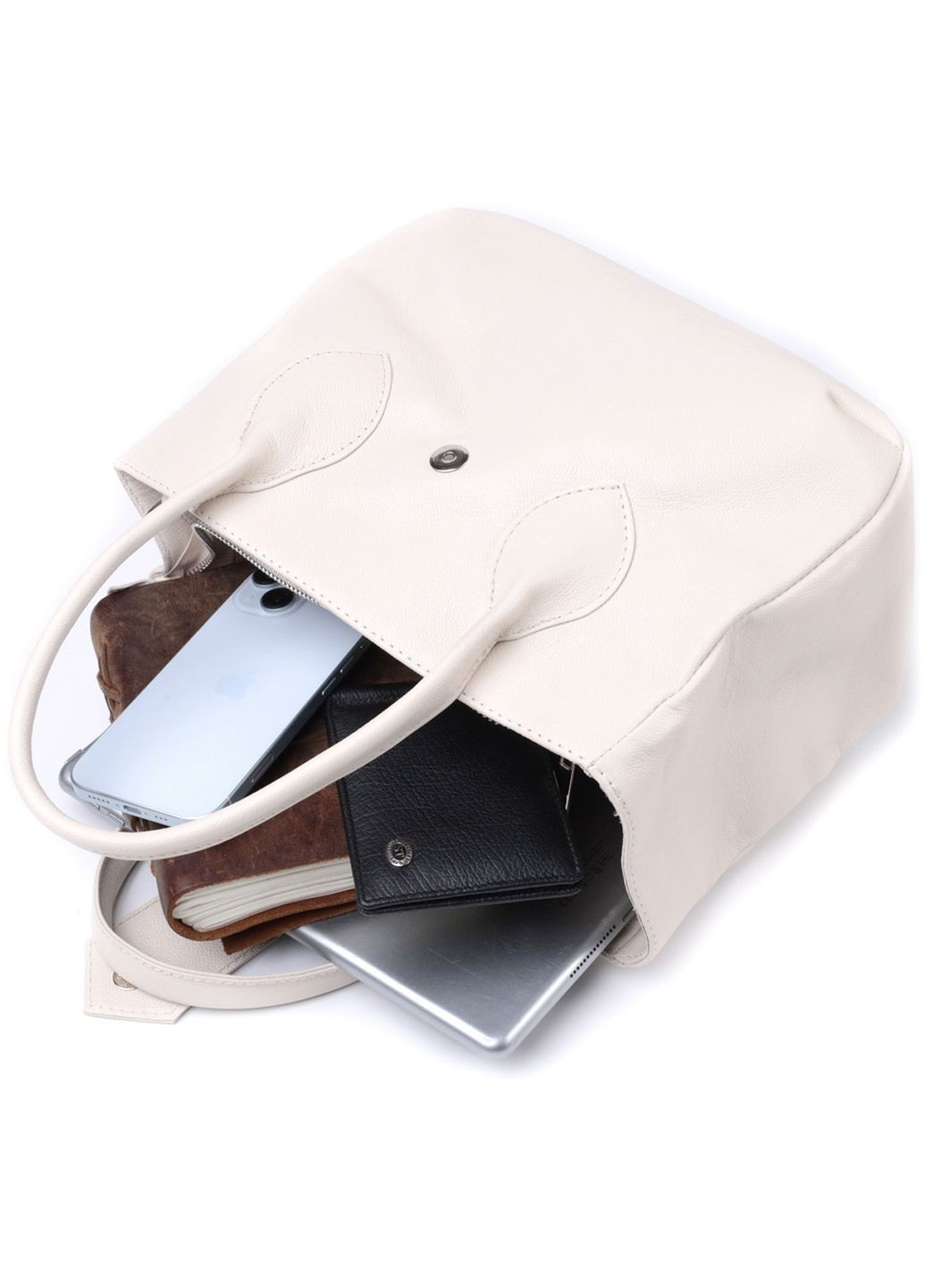 Деловая женская сумка с двумя ручками из натуральной кожи 26,5х20,5х13,5 см Shvigel (315869749)