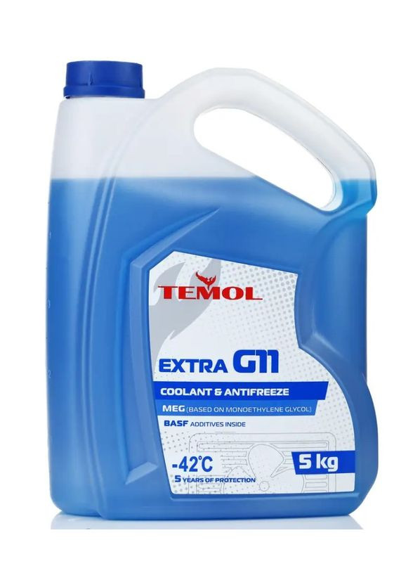 Охолоджуюча рідина EXTRA G11 BLUE (5 л) антифриз (41086) TEMOL (295035456)