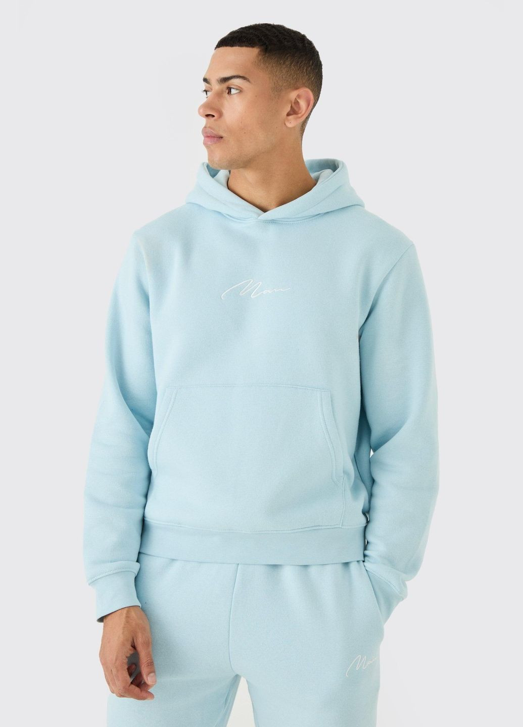 Блакитний демісезонний костюм(худі+джогери) Boohoo