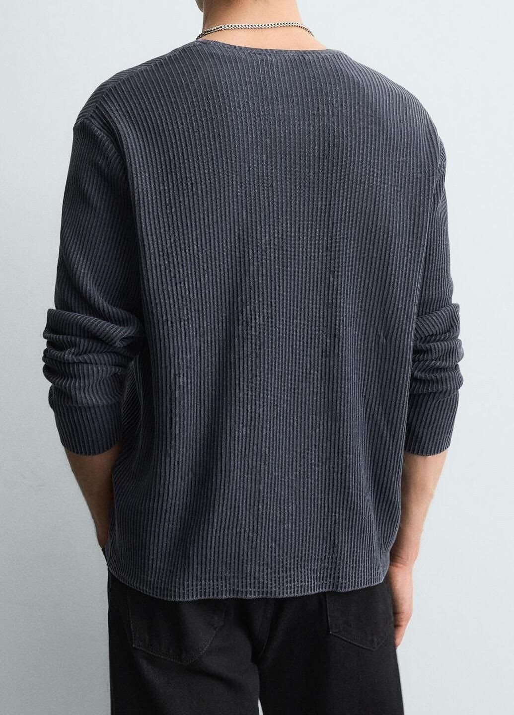 Лонгслів Zara однотонний індиго