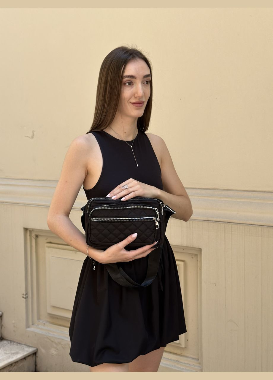 Жіноча чорна сумка крос-боді No Brand (303323108)