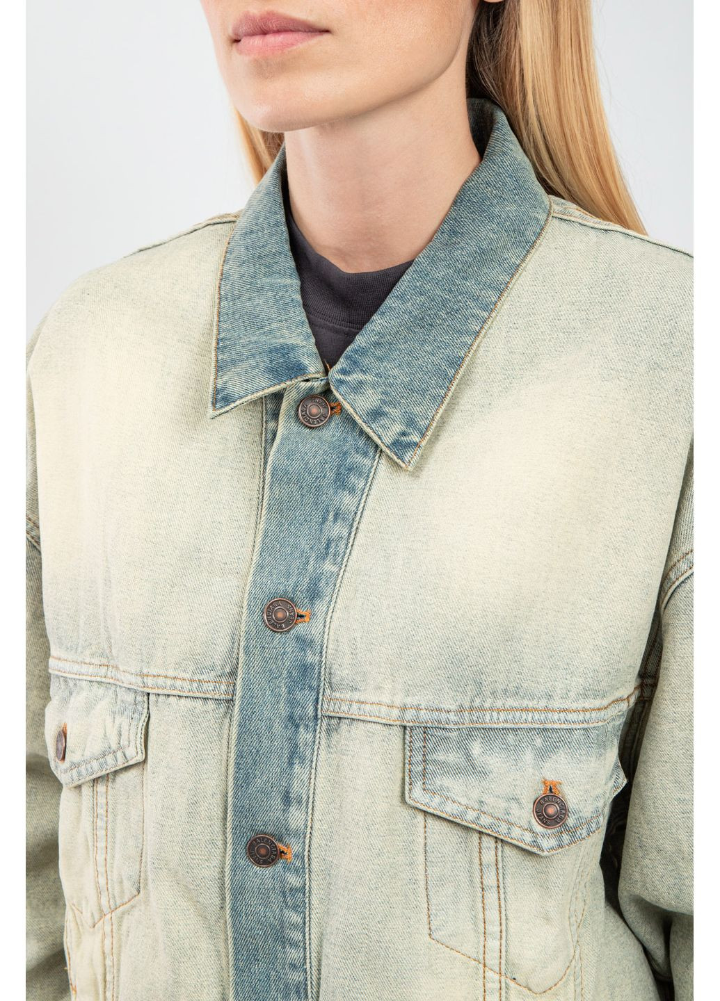 Голубая демисезонная куртка джинсовая куртка-пиджак Balenciaga