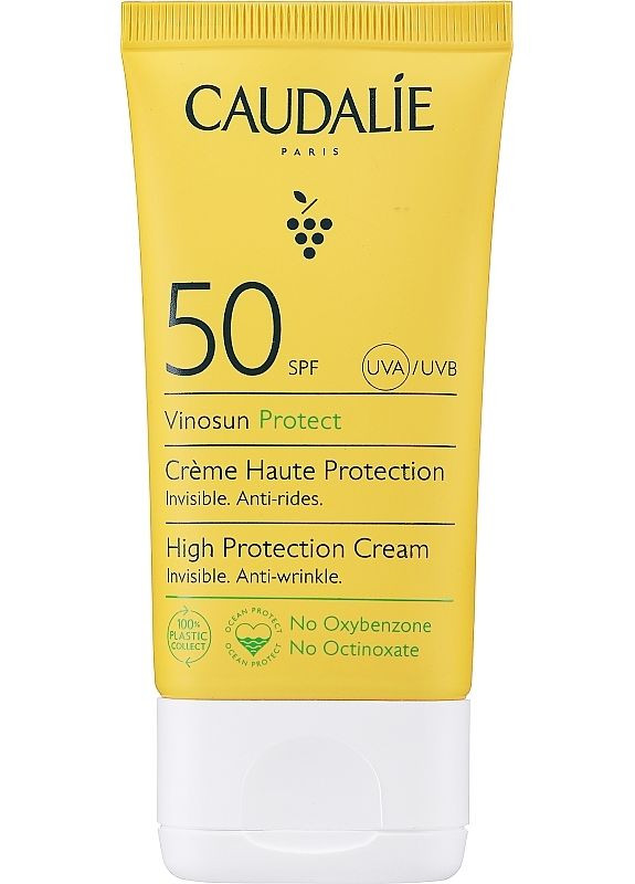 Caudalie Солнцезащитный крем SPF50 Vinosun High Protection Cream SPF50 50ml (2-1022589) — Крем, (369792396)