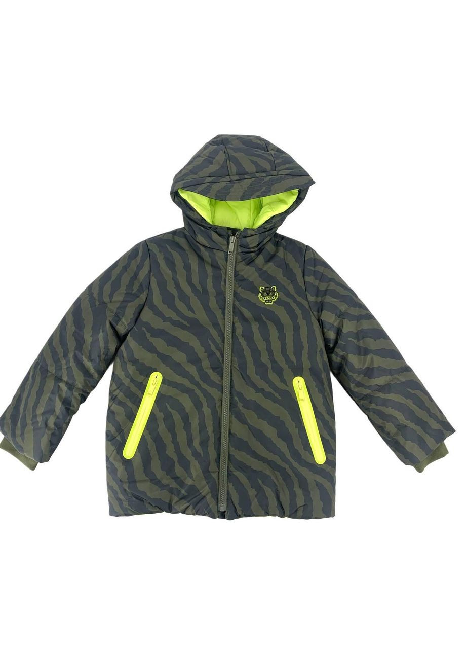 Оливкова (хакі) куртка kids, арт. 26077, хакі/лайм, розмір: 8 років, 128 см Kenzo