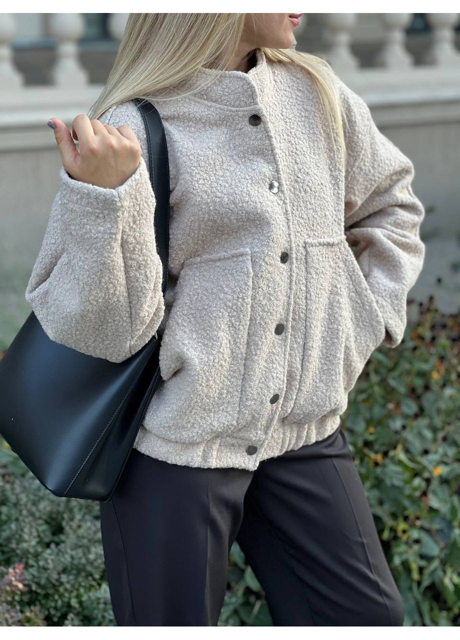 Стильный бомбер из кашемира "Баранец" – Размерная сетка в описании. GD/GL Модний простір на кнопках (364966612)