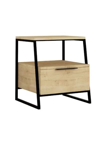 Прикроватная тумба из дерева Бикеле 60 венге-бланже (ПТМ-60161201) No Brand (328072799)