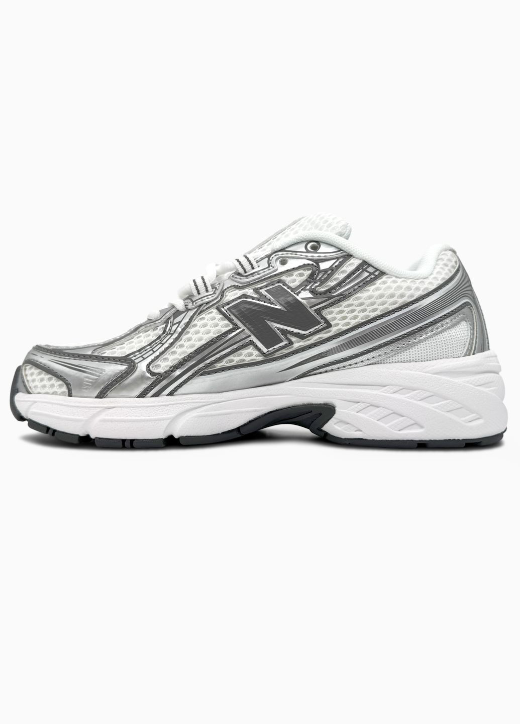 Кроссовки женские и мужские New Balance 740v2 White Silver Black | Нью Беланс 740 белые No Brand белые демисезоны (341264124)