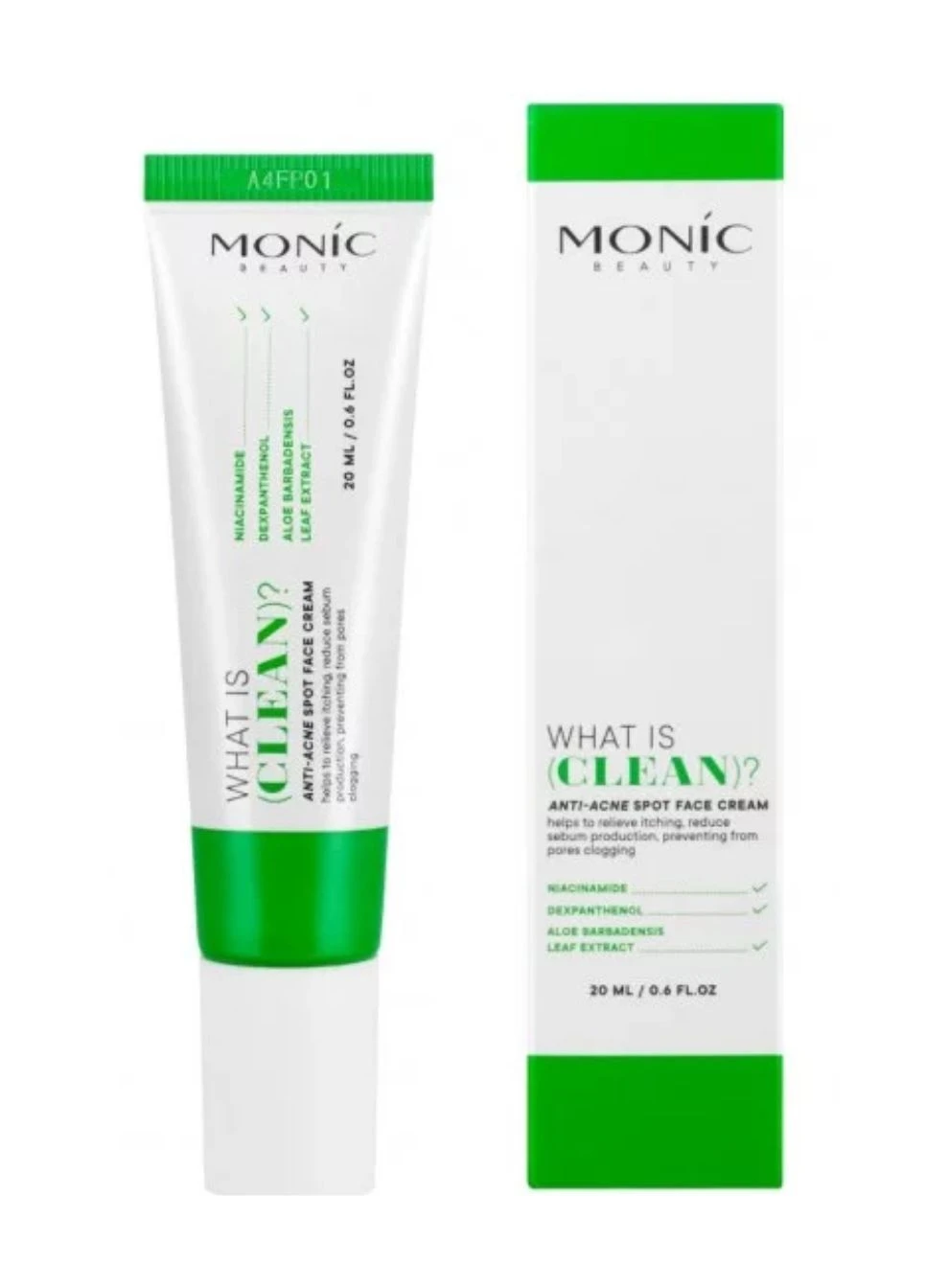Monic Beauty Крем для обличчя проти прищів What is Clean? Anti-acne Spot face cream, 20 мл — Крем, Великобританія (317191246)