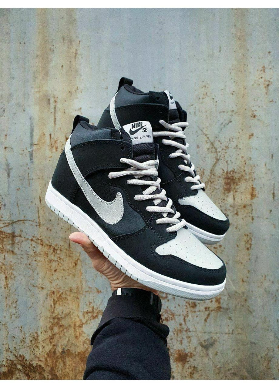 КРОСІВКИ ЖІНОЧІ NIKE SB DUNK HIGH BLACK GREY НАЙК СБ ДАНК No Brand сірі демісезони (367174519)