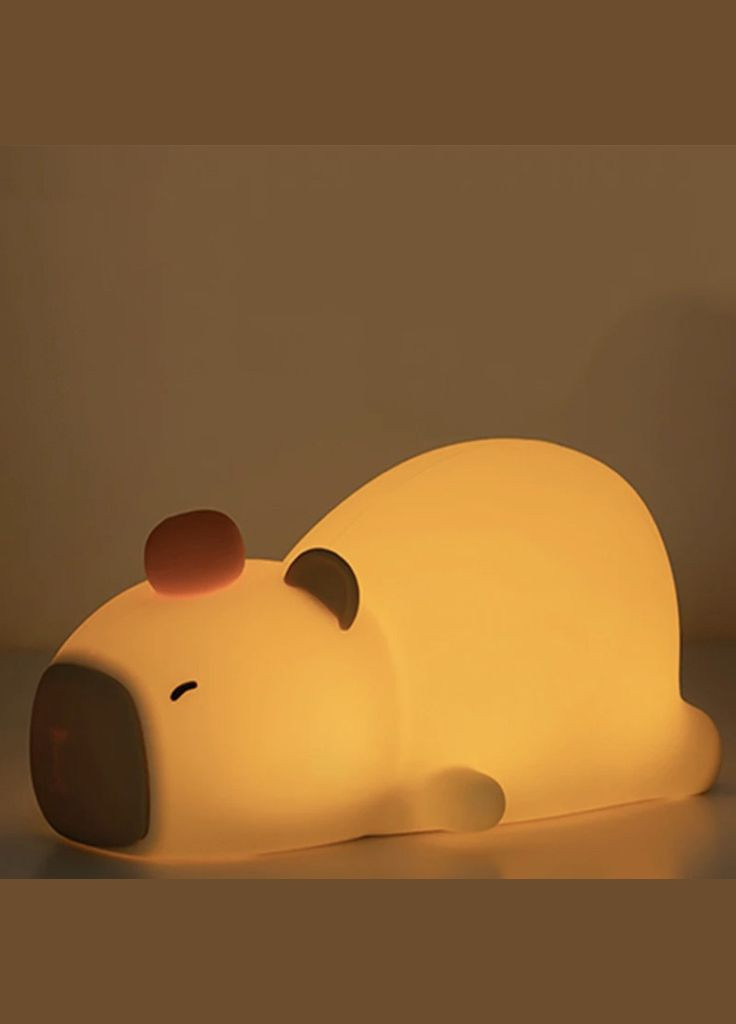Світильник Capybara Sleep Акумуляторний Нічник Бездротовий Силіконовий Капібара (00985) No Brand (335022234)