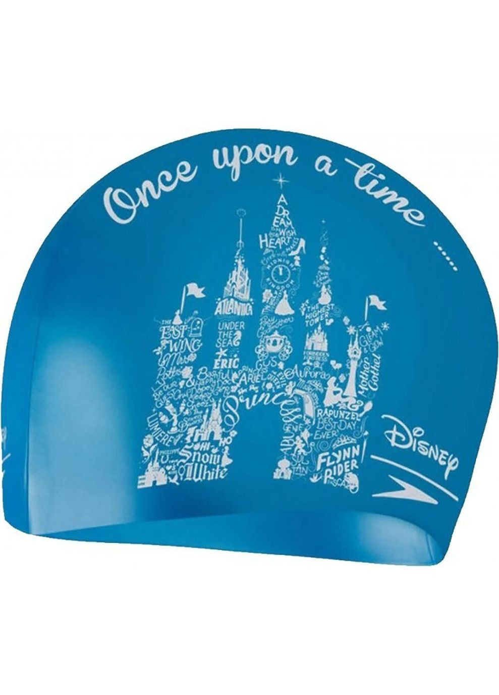 Шапка для плавания SLOGAN PRT CAP JU голубой, белый Speedo (333961451)