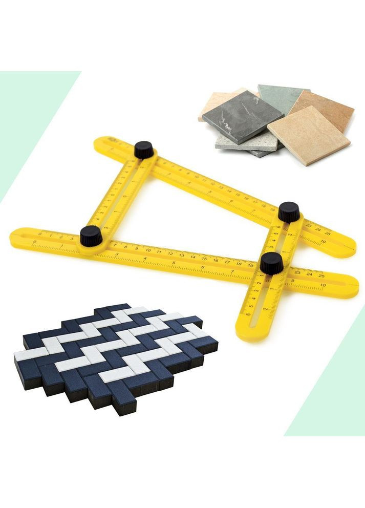 Шаблометр ручний професійний з розміткою Re2ls з ABS-пластику (лінійка-шаблон) Losso (327041471)