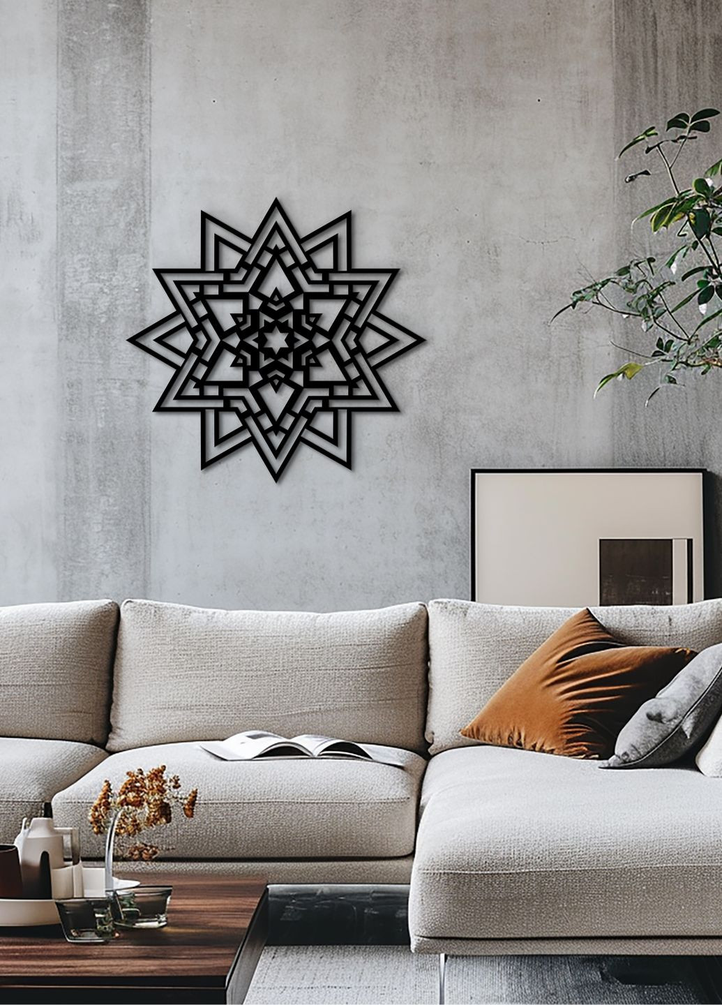 Настенный декор для дома, декоративное панно из дерева "Магическая мандала", интерьерная картина 20х20 см Woodyard (291843075)