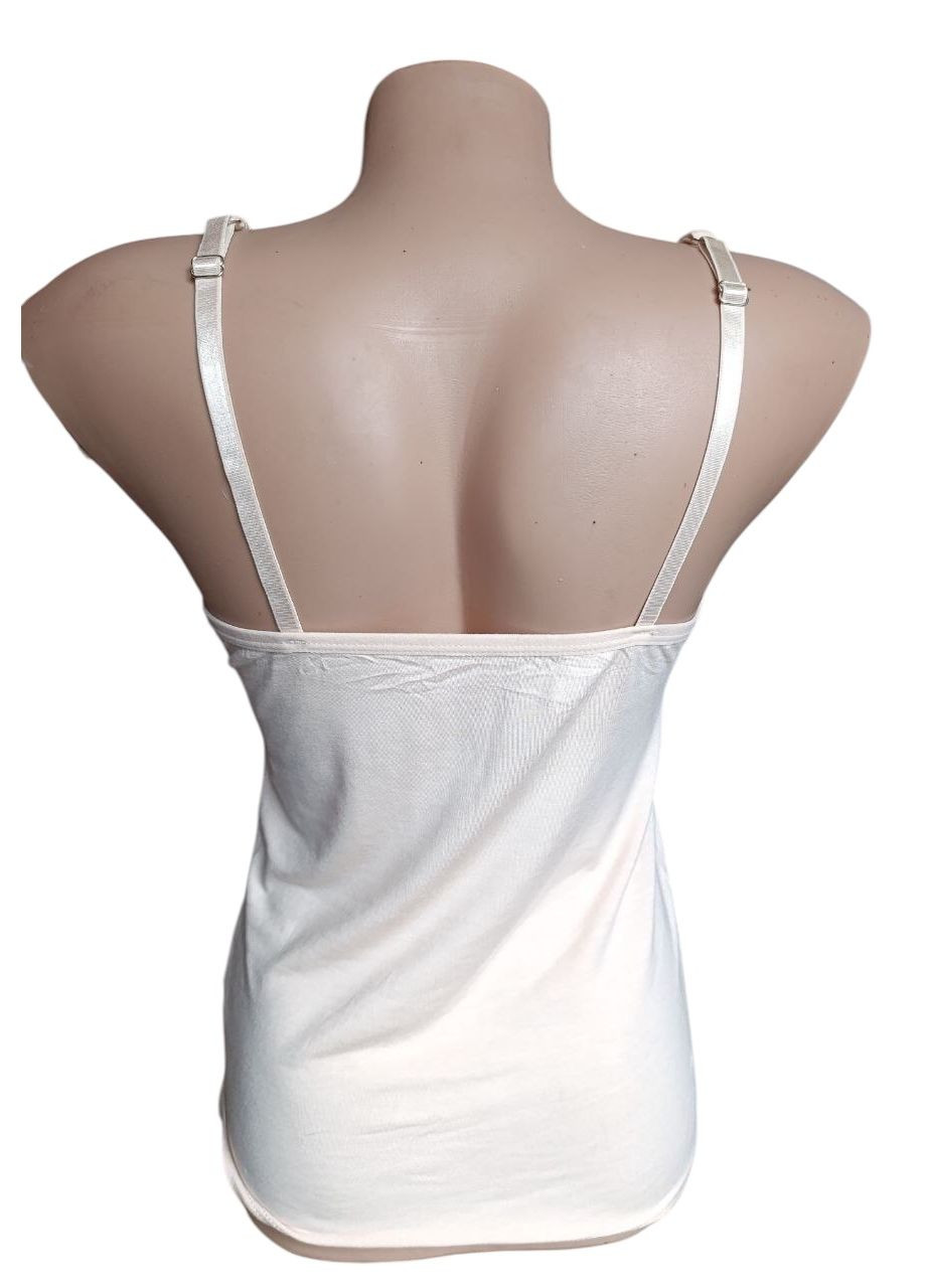 Жіноча майка на тонких брителях (бежевий) No Brand — 315352346