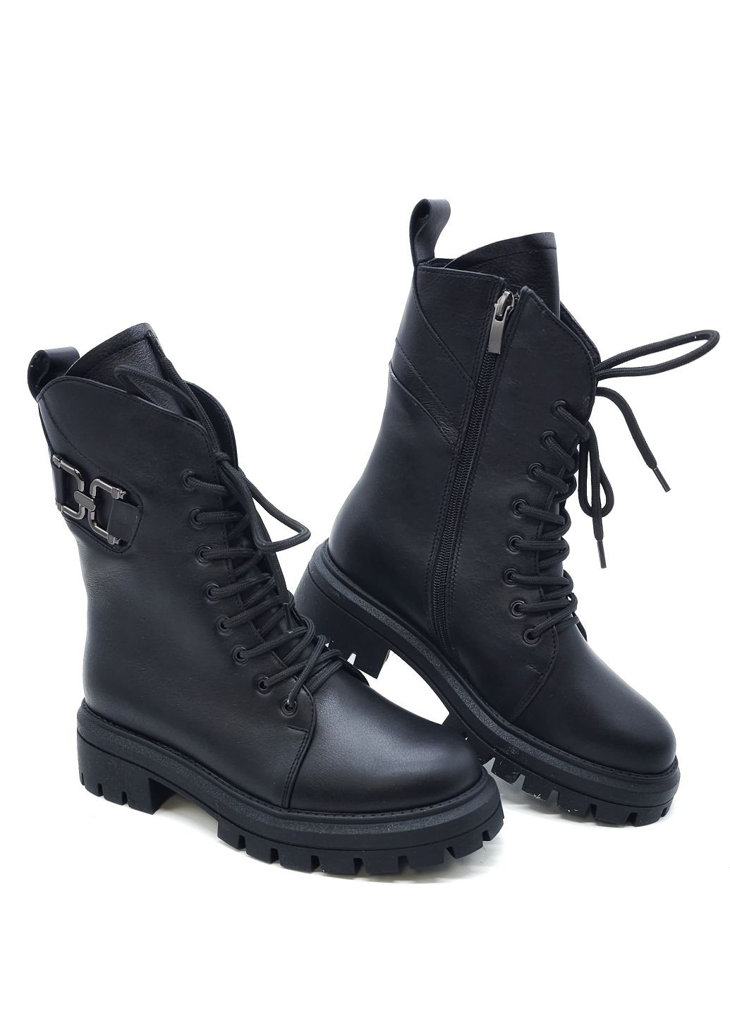 Жіночі черевики зимові чорні шкіряні FS-14-18 23,5 см (р) Foot Step (271828028)