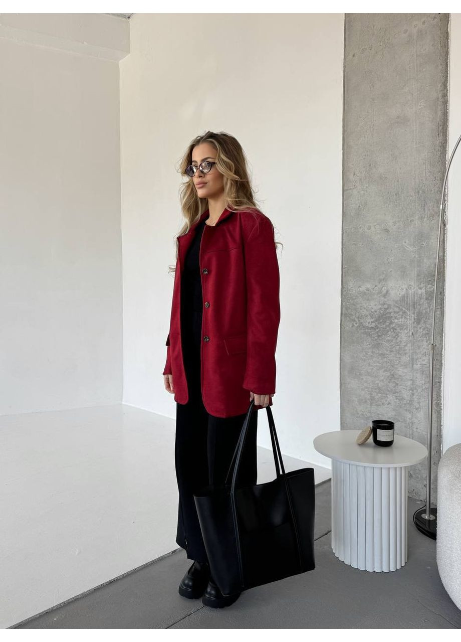 Жіночий замшевий жакет вільного крою MonCher (355801765)