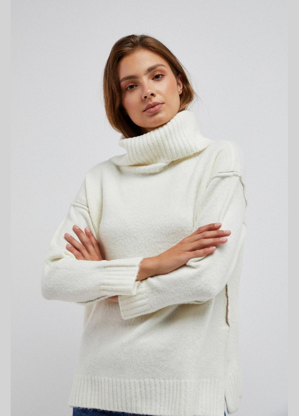 Молочний зимовий светр Moodo