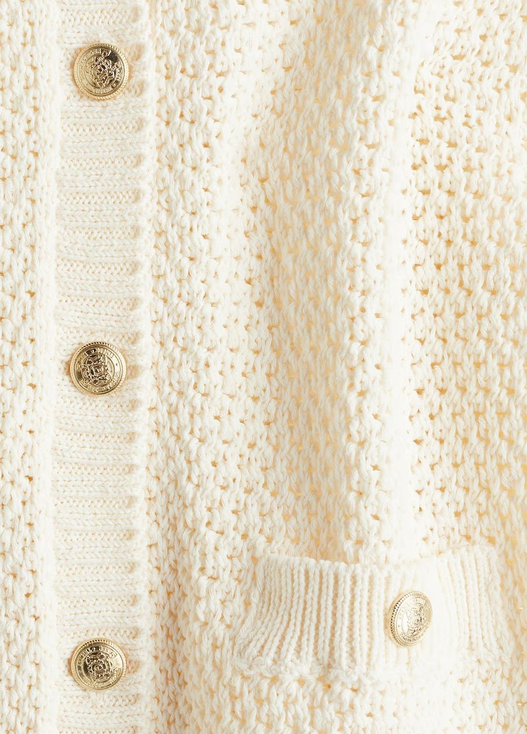 Молочный демисезонный кардиган H&M