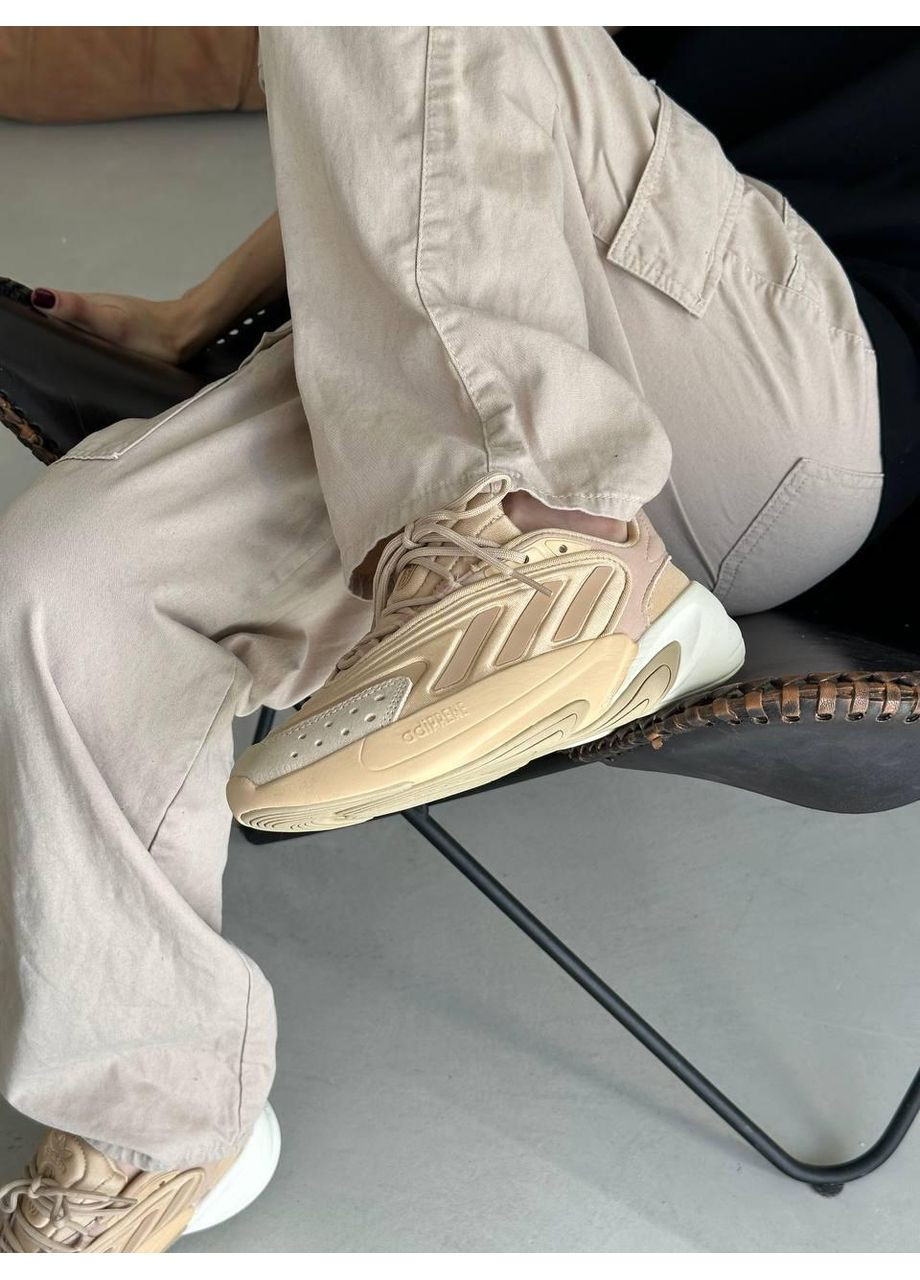 Бежеві Осінні кросівки чоловічі adidas ozelia beige v2 адідас озелія No Brand