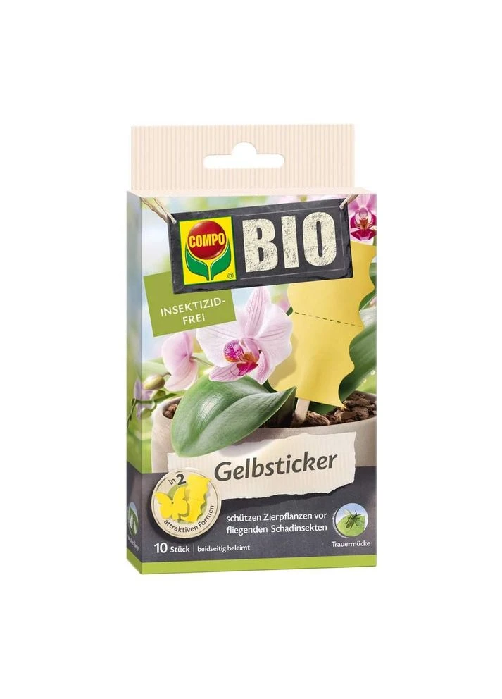 Клеевая ловушка BIO Gelbsticker против летающих насекомых 10шт Compo (395315478)