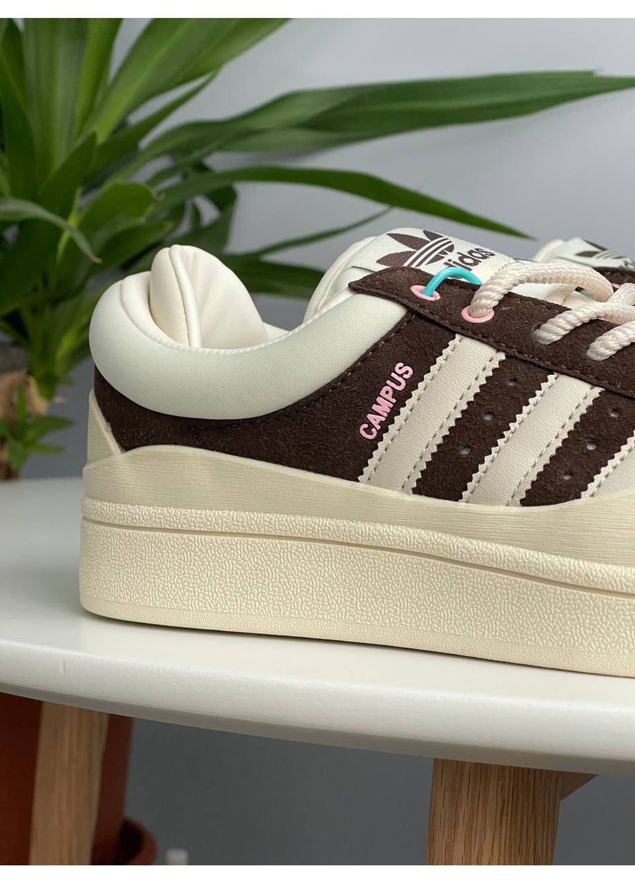 Кросівки жіночі Adidas Campus x Bad Bunny Brown Beige | Адідас Кампус Бед Банні коричневі No Brand коричневі демісезони (360755608)
