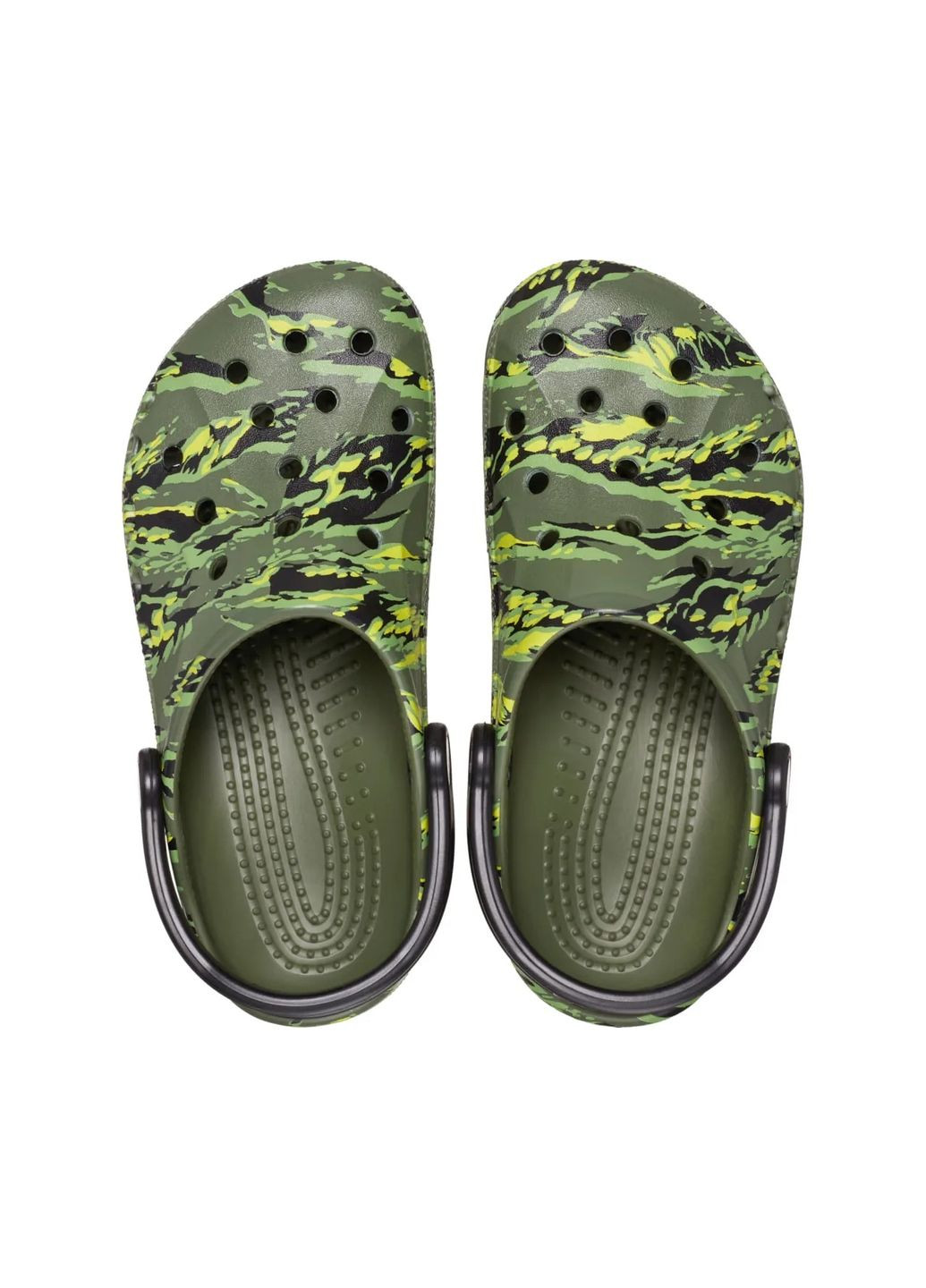Зеленые сабо baya seasonal printed clog tiger camo Crocs