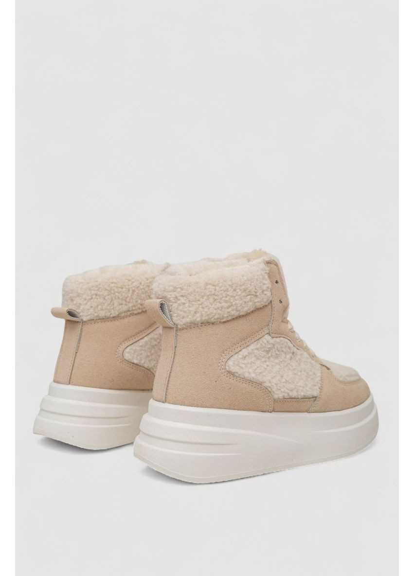 Кроссовки женские зимние на меху хайтопы Sport Line бежевые демисезоны (367179779)