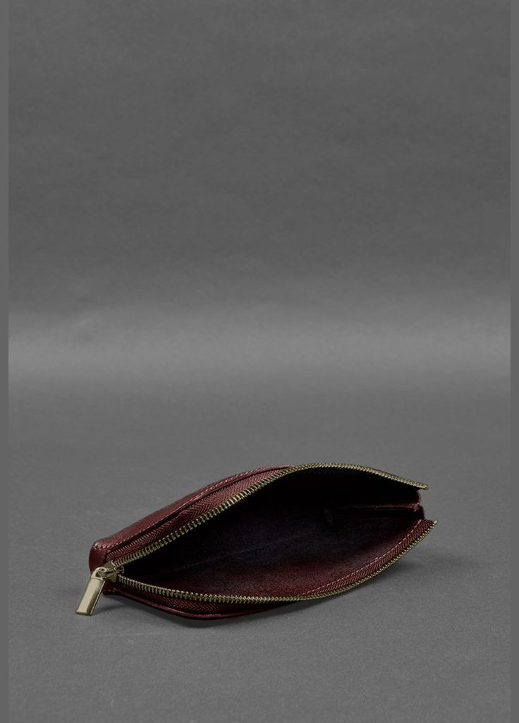 Шкіряне портмоне-купюрник на блискавці 14.0 бордовий (A-028176) BlankNote (328444551)