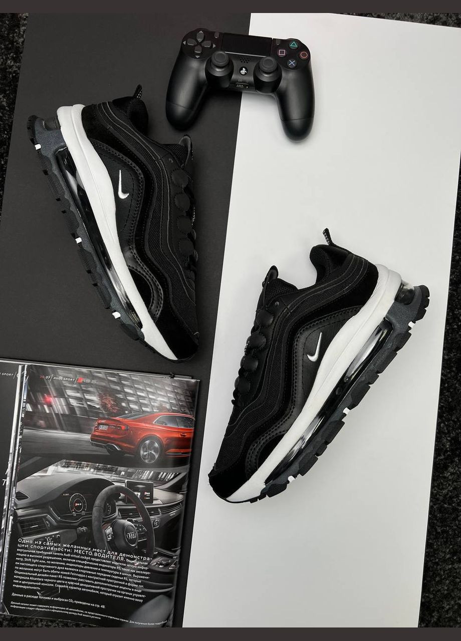 Черные демисезонные кроссовки мужские, вьетнам Nike Air Max 97 Futura Black White