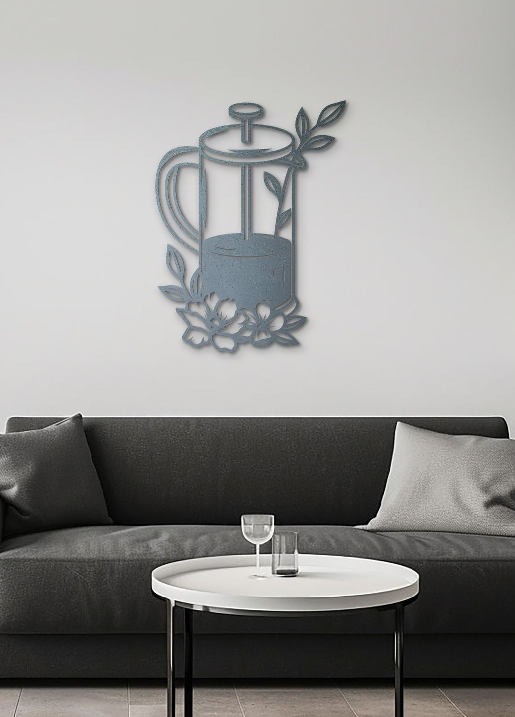 Современная картина на кухню, декоративное панно из дерева "Заварщик", стиль минимализм 95х70 см Woodyard (292013377)