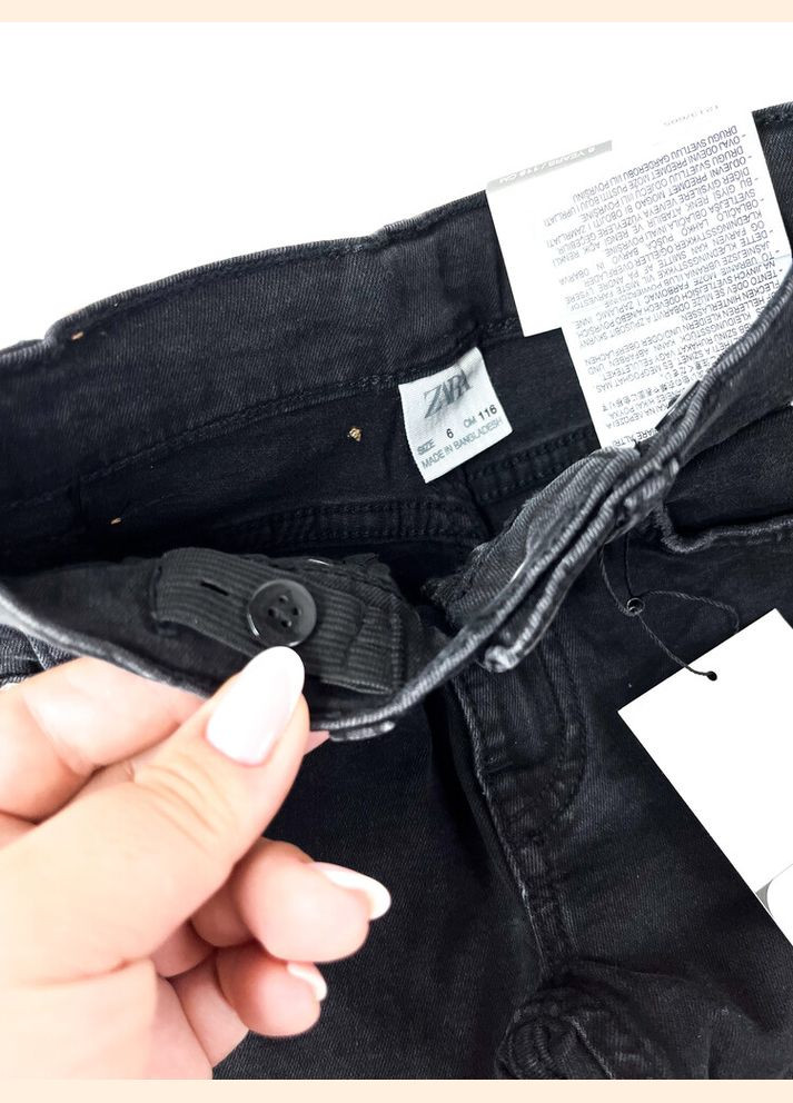 Черные джинсы 116 см черный артикул л1034 Zara