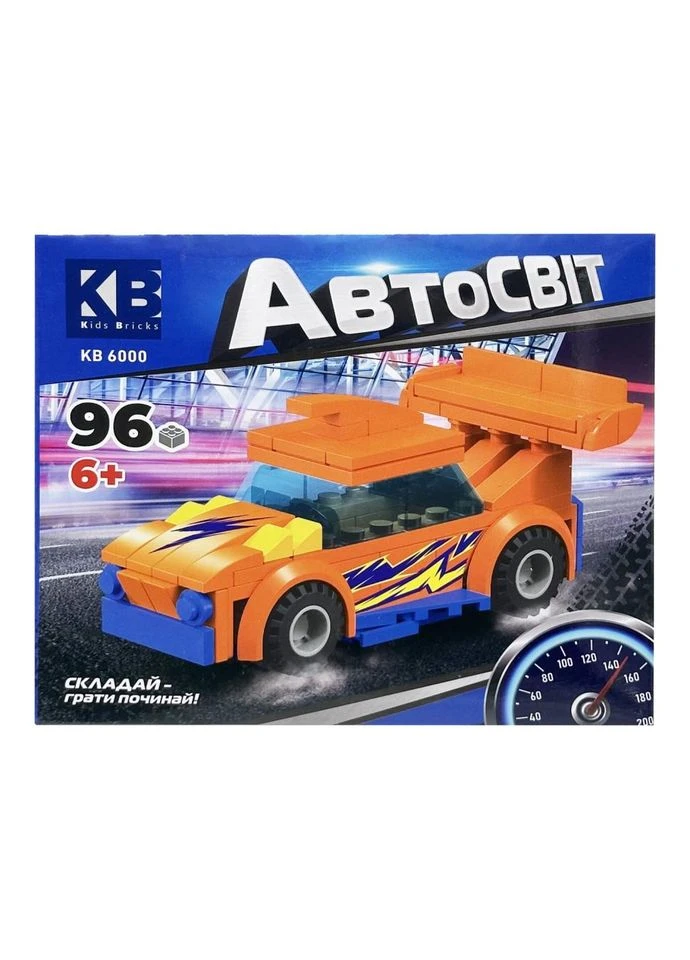 Детский конструктор-машинка KB 6000(Orange) от 6 лет, 96 деталей Toysi (389395850)