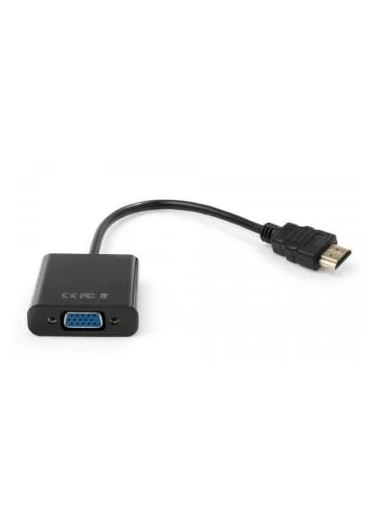 Перехідник (VCPAHDMIM2VGAFBK) Vinga HDMI M to VGA F 0.15m 1080p black (388927126)