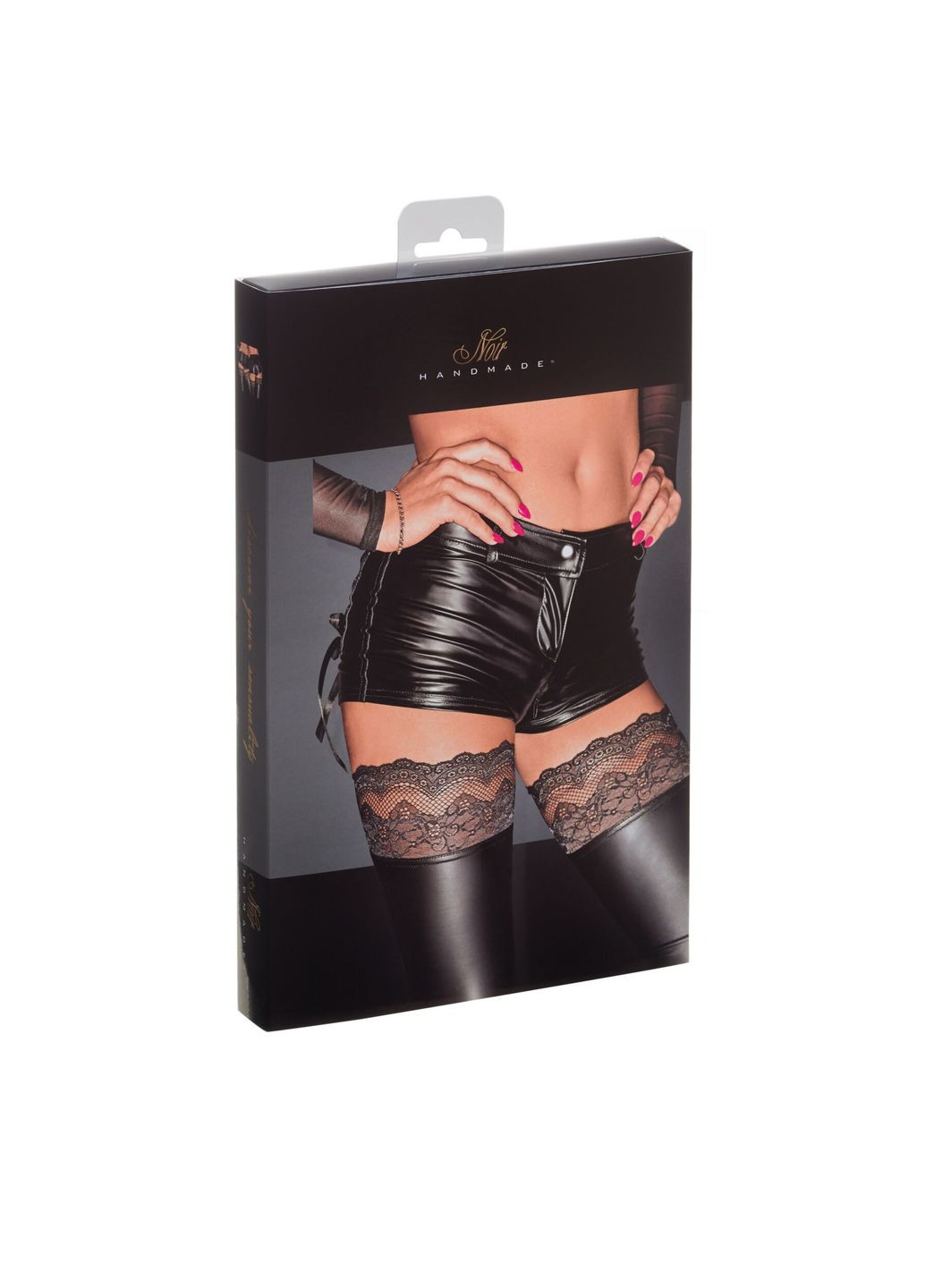 Шортики с мокрым эффектом F138 Powerwetlook shorts, CherryLove Noir Handmade (339867987)