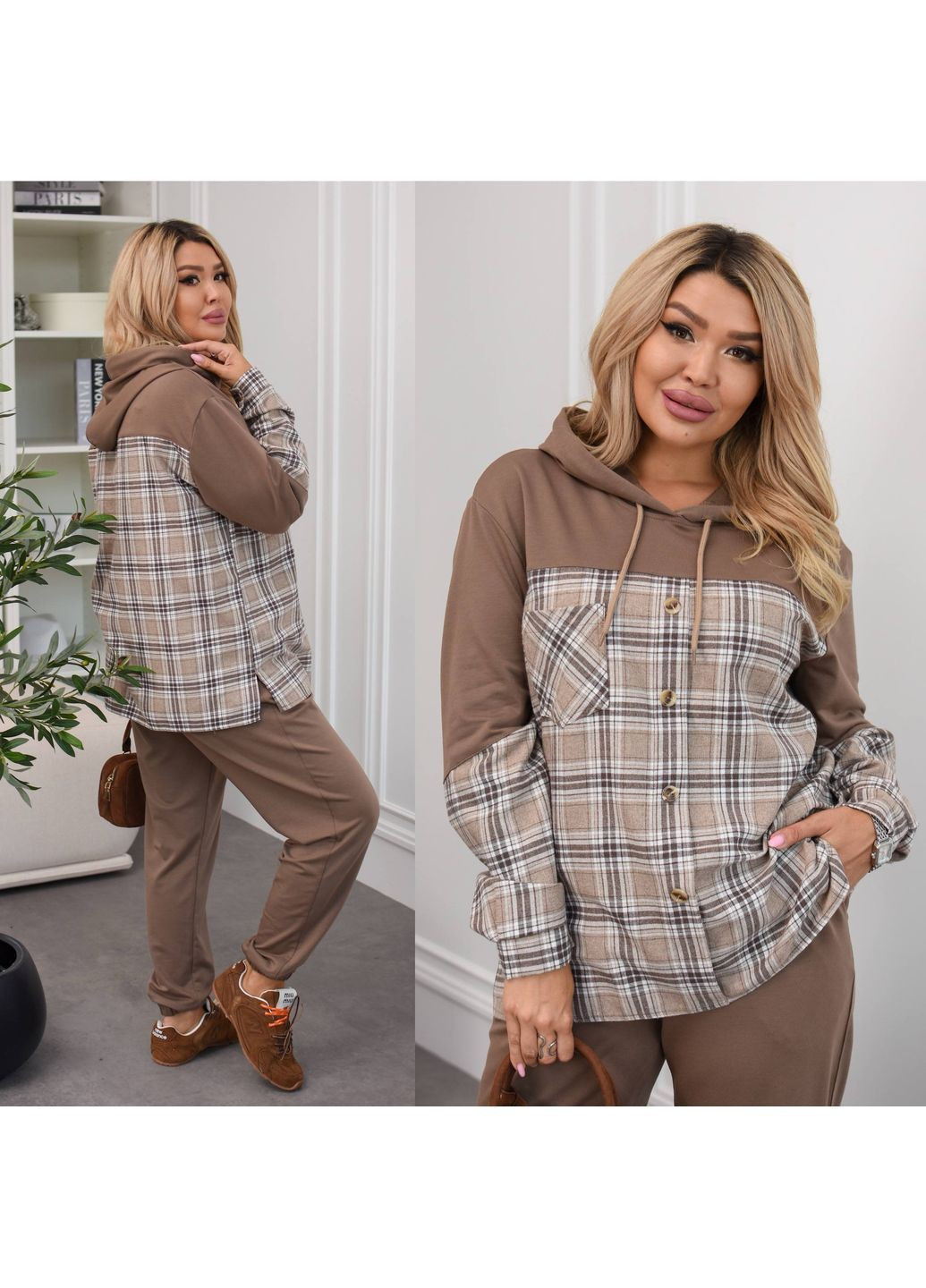 Костюм прогулянковий двонитка+турецький фланель,кофта та штани Україна (362357742)