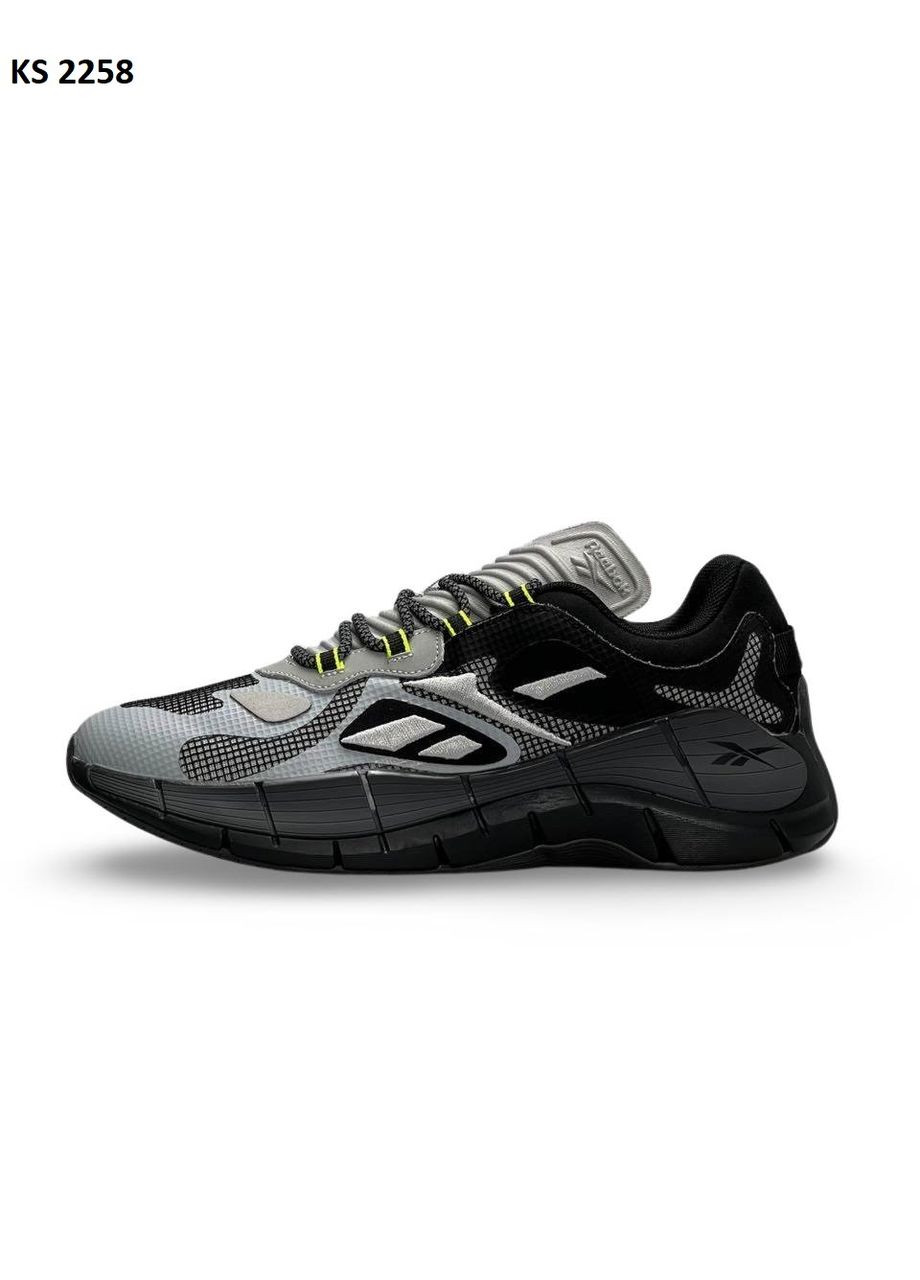 КРОССОВКИ ЖЕНСКИЕ REEBOK ZIG KINETICA II BLACK GREY РИБОК ЗИГ КИНЕТИКА No Brand серые демисезоны (368867818)