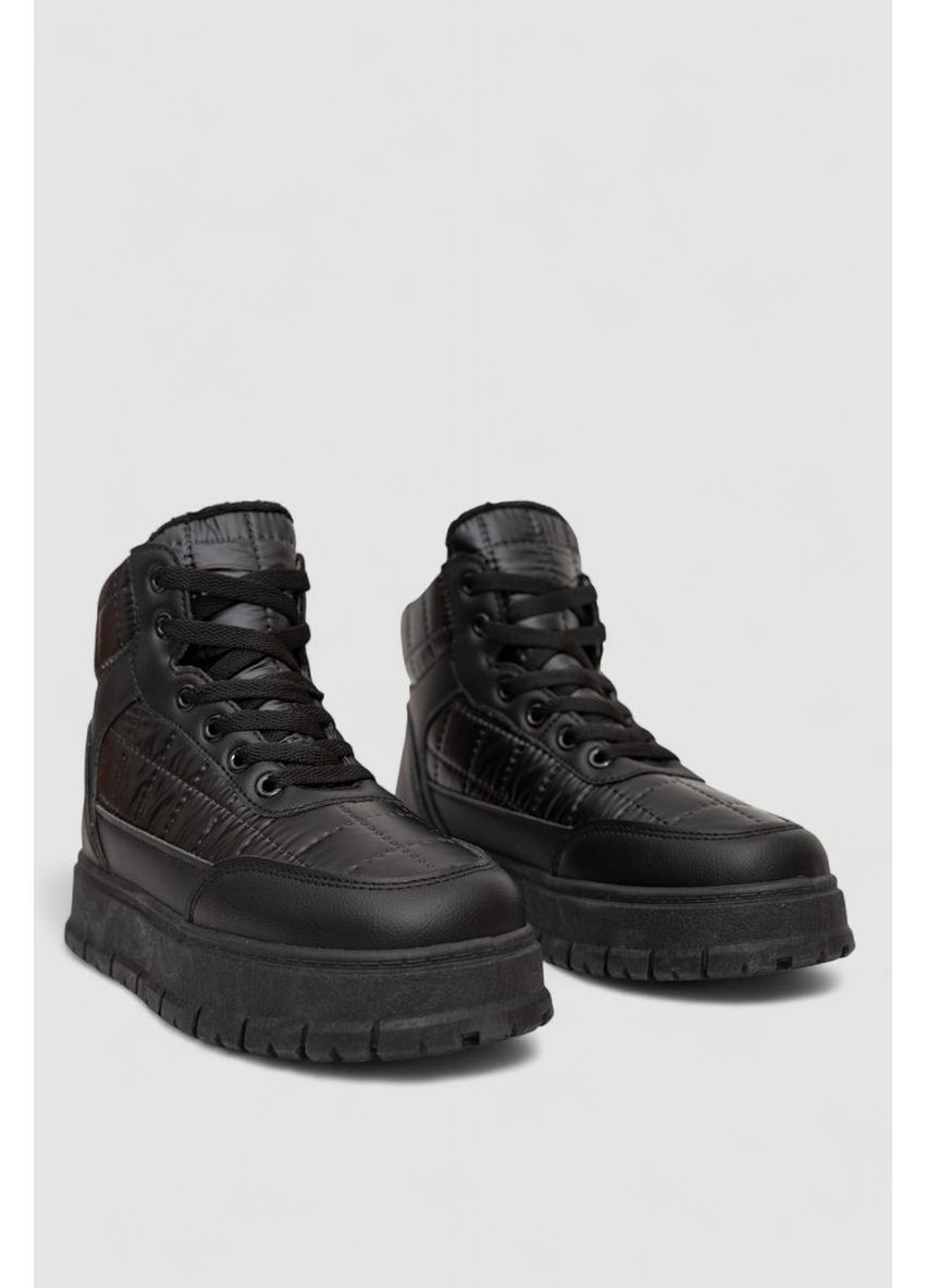 Кросівки жіночі зимові на хутрі, колір білий, 248RBL3 Stilli чорні (367973691)