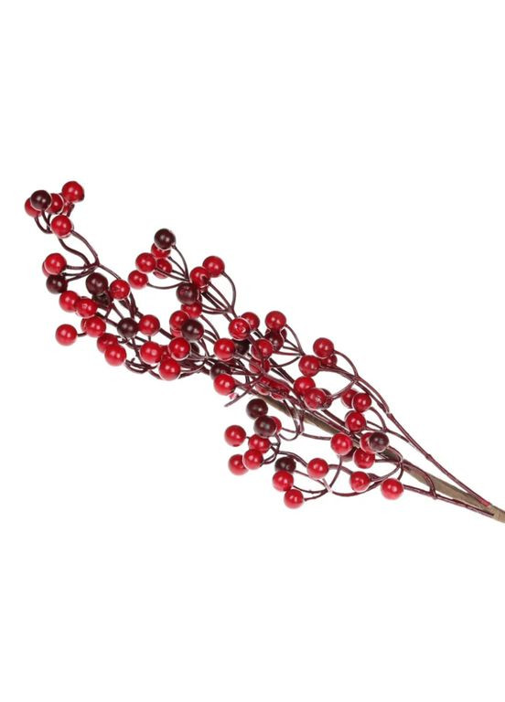 Декоративная ветка с ягодами красного и бордового цвета, 60 см. No Brand (363831161)