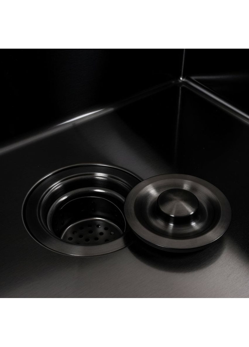 Кухонна мийка 50*50 PVD чорна Handmade ECN (2,0/0,5) Valeso (336932398)