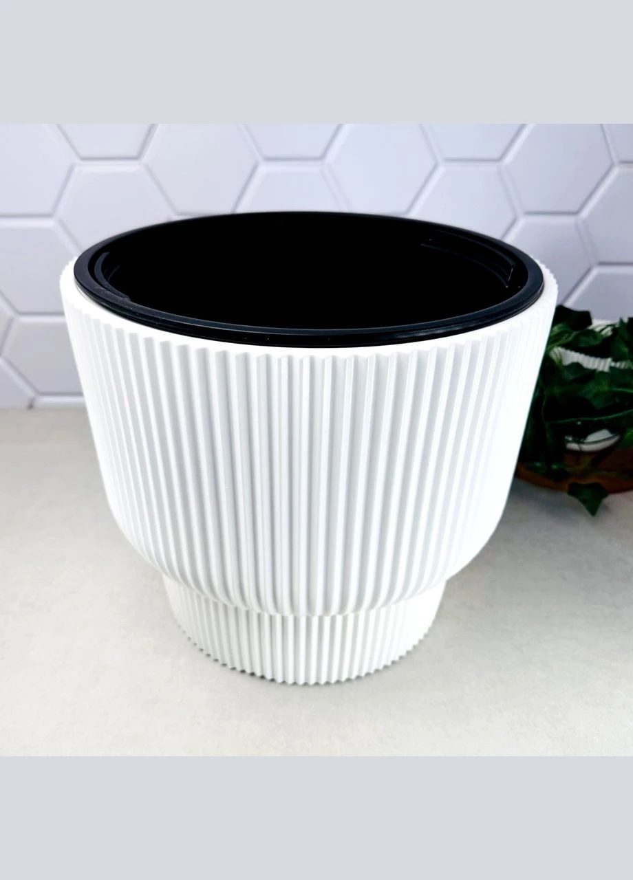 Горшок пластиковый рифлёный двойной 14 л MILLY DBMLR-300 Prosperplast (331154554)