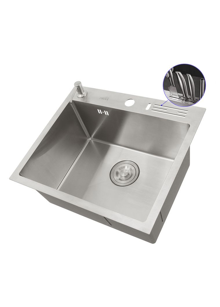 Накладна мийка для кухні з нержавійки 45 см NS-5245 Nett (353495580)